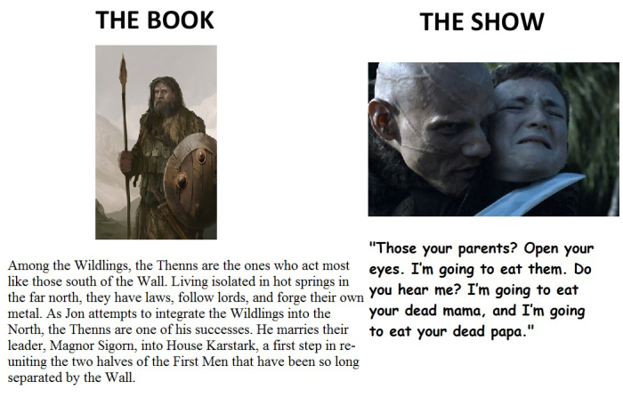 do the game of thrones books end differently