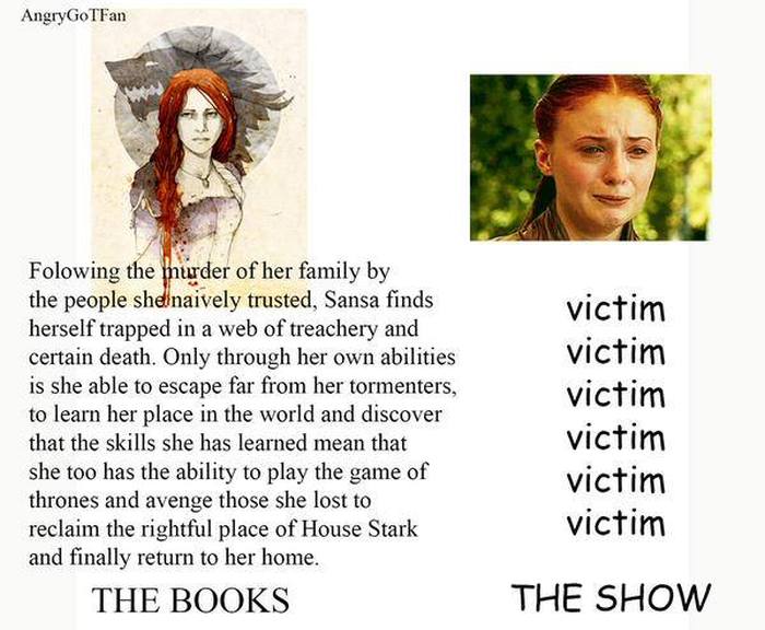 The Biggest Differences Between The Game Of Thrones Books And The Show (13 pics)
