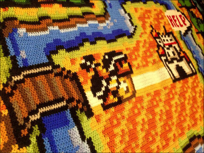 Norwegian Man Spends 6 Years Crocheting A Map From Super Mario Bros. 3 (10 pics)