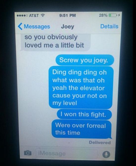 11 Year Old Girl Burns Her Ex-Boyfriend To The Ground Via Text Message (3 pics)
