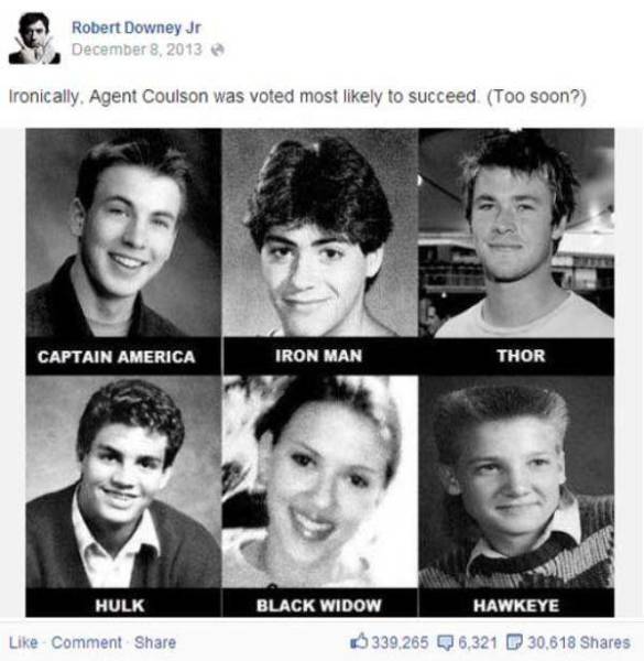 This Is Why You Need To Like Robert Downey Jr. On Facebook (32 pics)