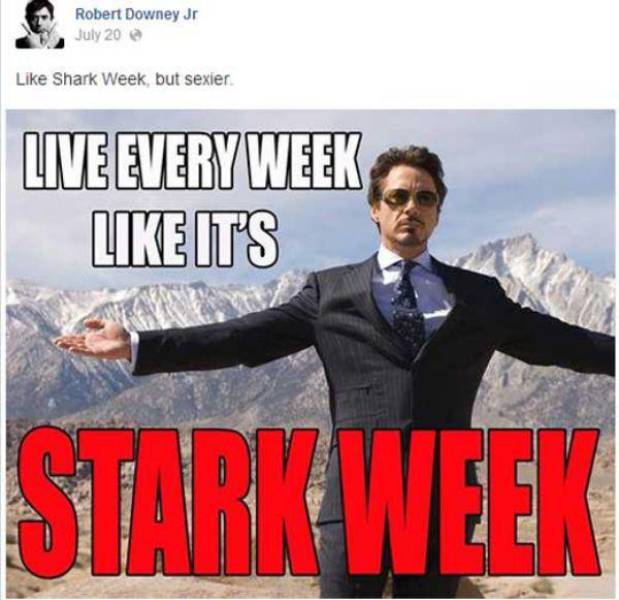 This Is Why You Need To Like Robert Downey Jr. On Facebook (32 pics)