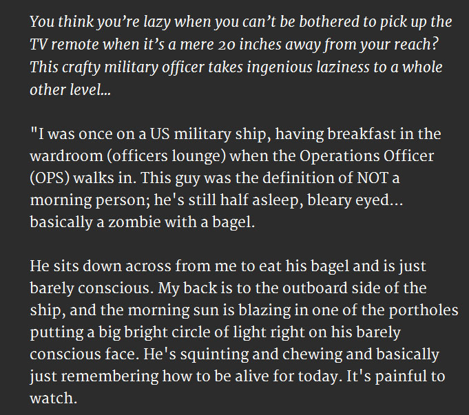 Lazy Military Officer Is Obviously Not A Morning Person (3 pics)