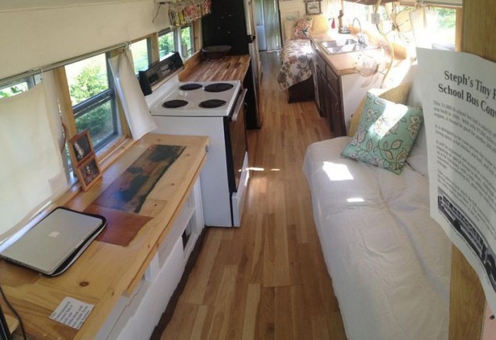 Old School Bus Gets Converted Into An Epic Motorhome (21 pics)