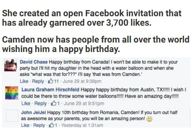 Mom Invites The Whole World To Her Son's Birthday Party (4 pics)