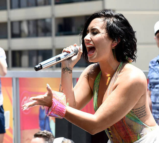 Demi Lovato Kept The Party Alive After She Fell During A Recent Perfomance (6 pics)