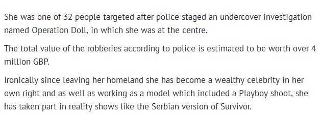 Playboy Model Sent Back To Bosnia After Being Linked To Murders And Robberies (7 pics)