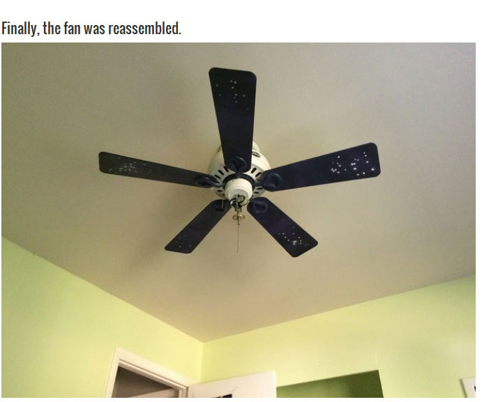 Boring Old Ceiling Fan Gets An Out Of This World Makeover (15 pics)