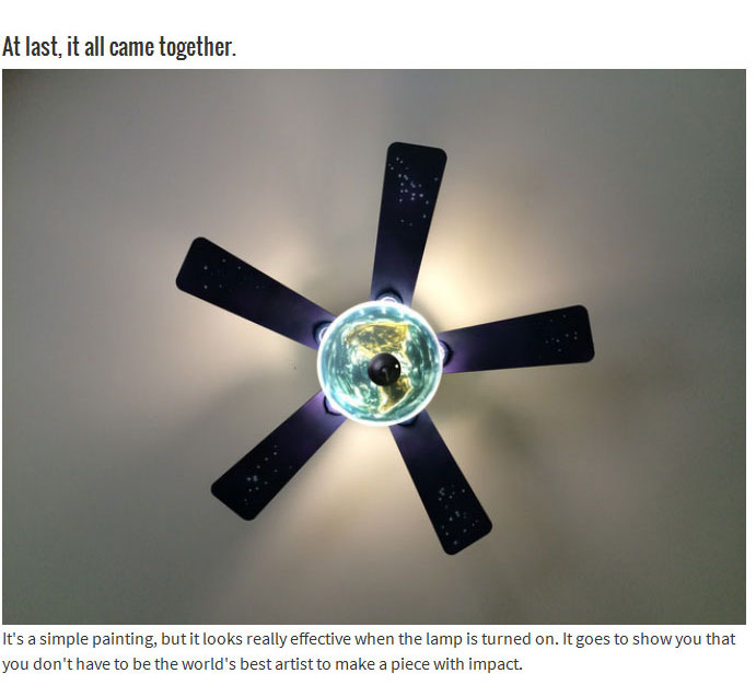 Boring Old Ceiling Fan Gets An Out Of This World Makeover (15 pics)