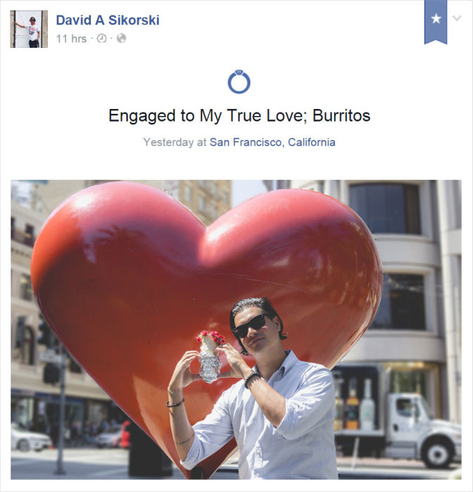 Meet The Man Who Took Engagement Photos With A Burrito (16 pics)
