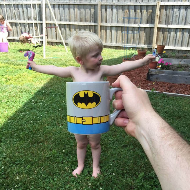 Funny Dad Turns His Family Into Superheroes With #BreakfastMugShots (23 pics)