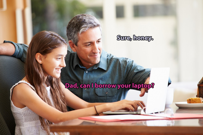 Dad Finds Something Awkward After Letting Daughter Use His Laptop (4 pics)
