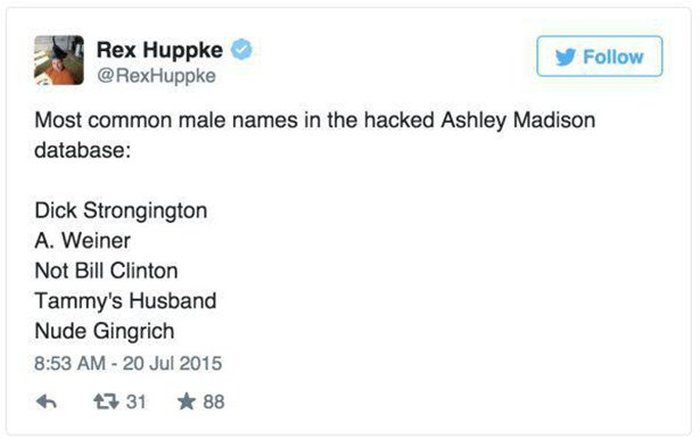The Internet Had Some Hilarious Things To Say About The Ashley Madison Hack (15 pics)