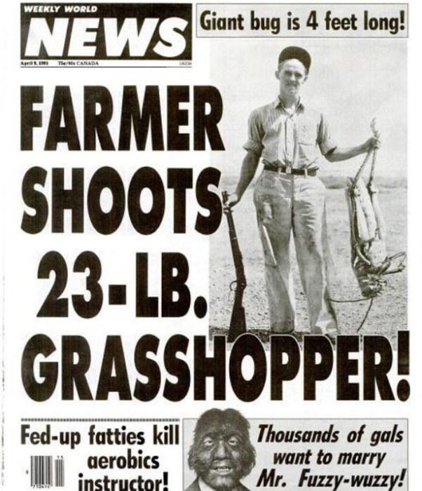 The Weekly World News Is Still Coming Up With Ridiculous Headlines (17 pics)