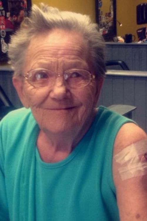 79 Year Old Woman Sneaks Out Of Her Care Home To Get A Tattoo (3 pics)