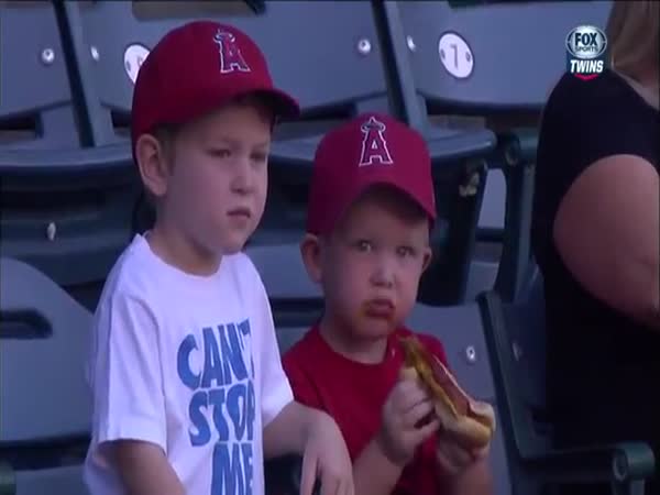 Boy Eating A Hot Dog