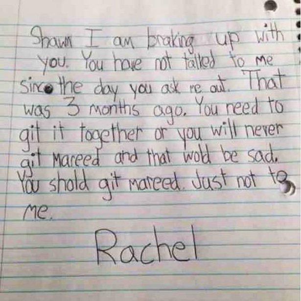 Little Kids Hold Nothing Back In These Brutal Break Up Letters (10 pics)
