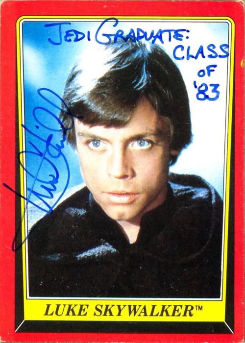 Mark Hamill Left Some Hilarious Autographs On These Star Wars Cards (21 pics)