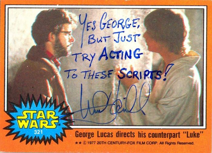 Mark Hamill Left Some Hilarious Autographs On These Star Wars Cards (21 pics)