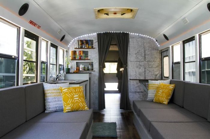 Old School Bus Gets Transformed Into Awesome Motor Home By College Graduates (30 pics)