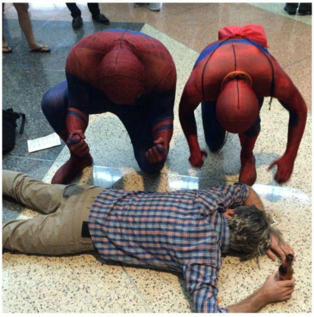 Spider-Man Reacts To Drunk Uncle Ben (9 pics)