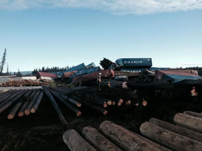 Train Derails After A Brutal Collision With A Timber Truck (13 pics)