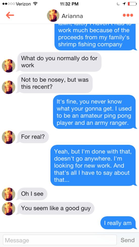 This Guy Pretended To Be Forrest Gump On Tinder And No One Caught On (4 pics)