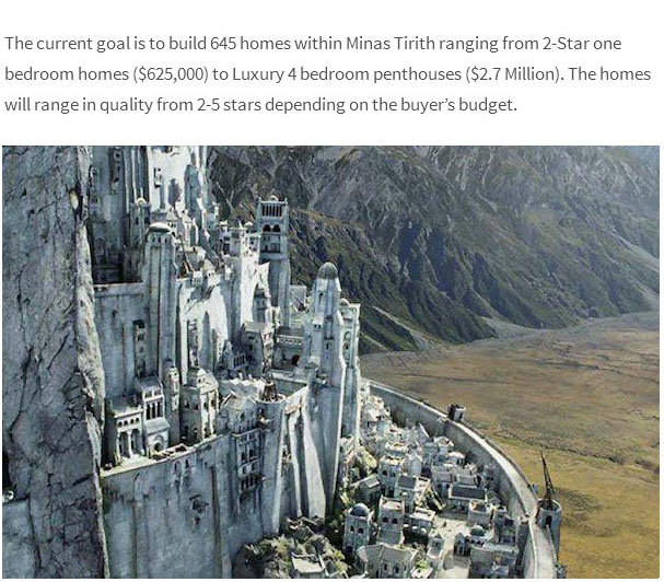 Architects In Britain Are Trying To Build A Full Scale Minas Tirith From Lord Of The Rings (5 pics)
