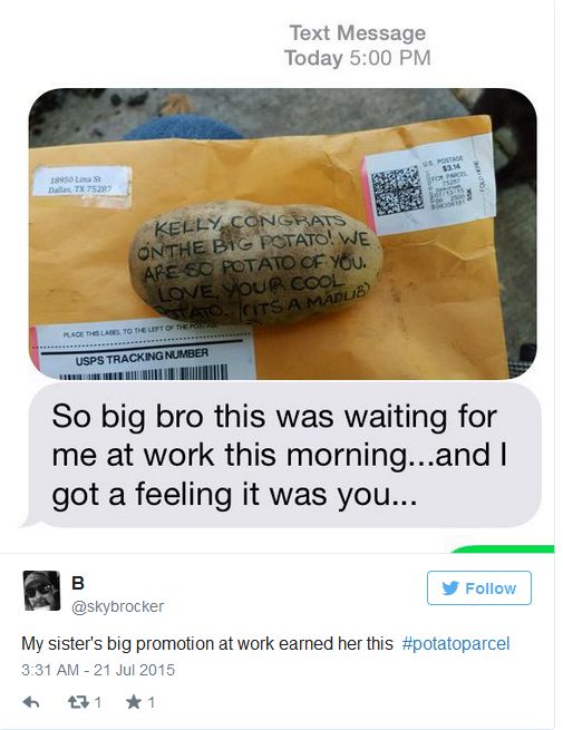 Stop Sending Your Enemies Glitter Because Now You Can Ship Them Potatoes (3 pics)