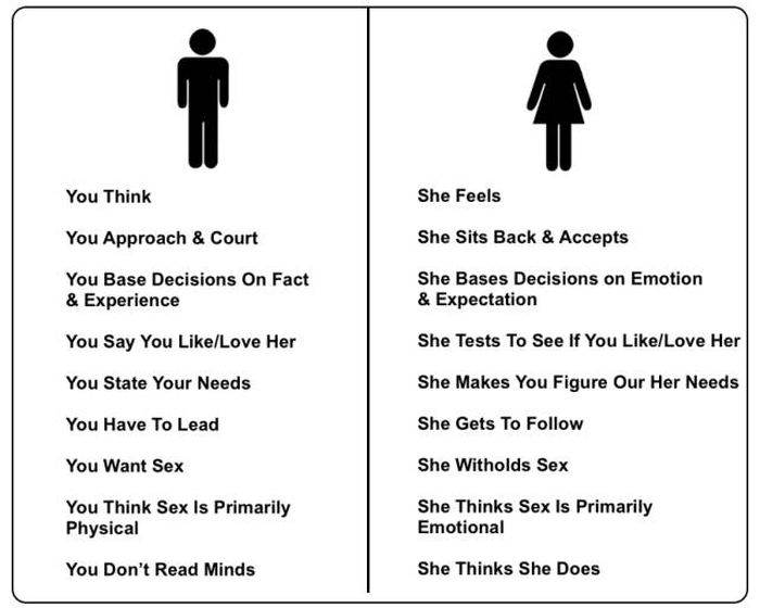 Pictures That Reveal The Obvious Differences Between Men And Women (36 pics)