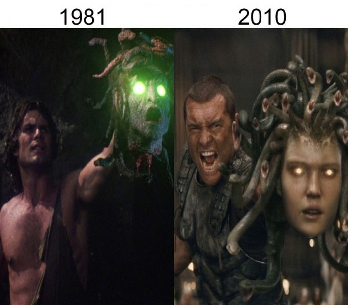 Classic Movie Shots Get Compared To Their Modern Remakes (19 pics)