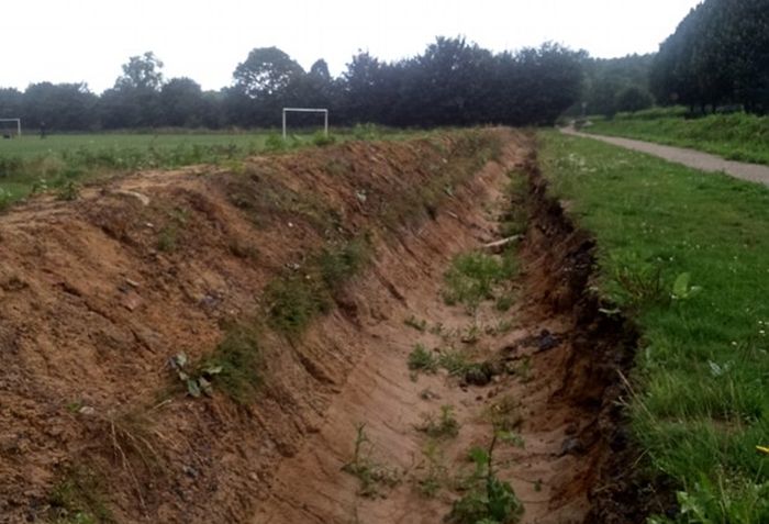 A Town In France Is Digging Trenches To Keep Travelers Off Of Their Fields (4 pics)