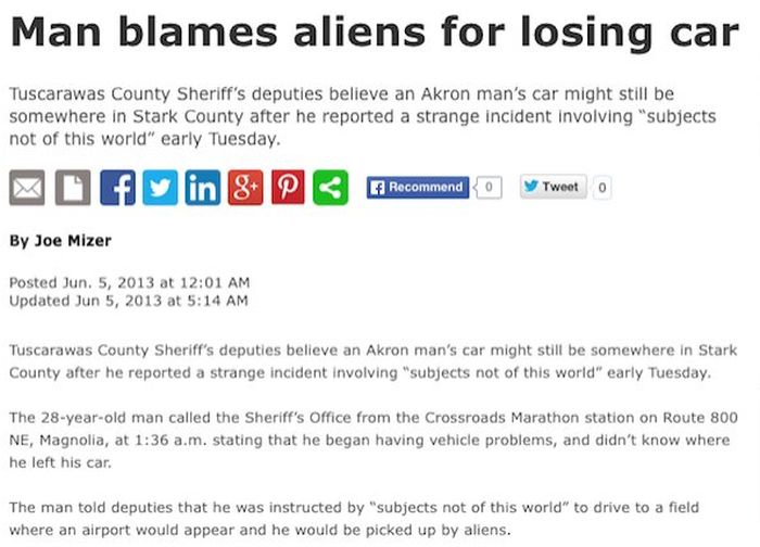 Over The Top And Outrageous Excuses You Won't Believe People Made Up (16 pics)