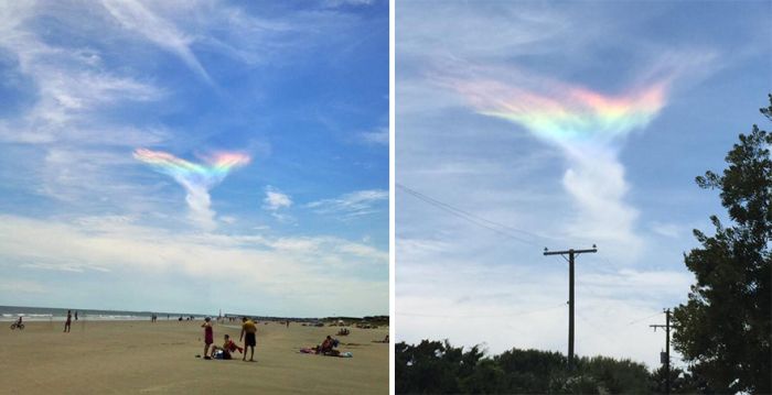 Extremely Rare Fire Rainbow Spotted In The Skies Of South Carolina (6 pics)