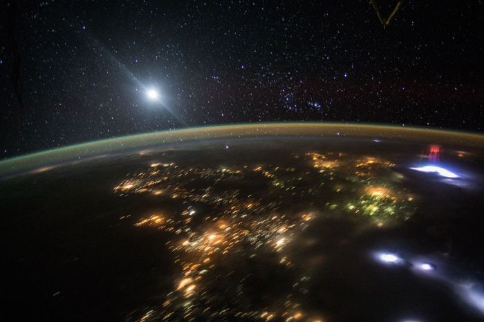 Rare Red Sprite Cluster Photographer By ISS Astonauts (3 pics)
