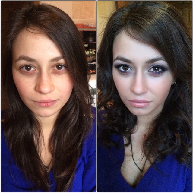 Girls With And Without Makeup (24 pics)