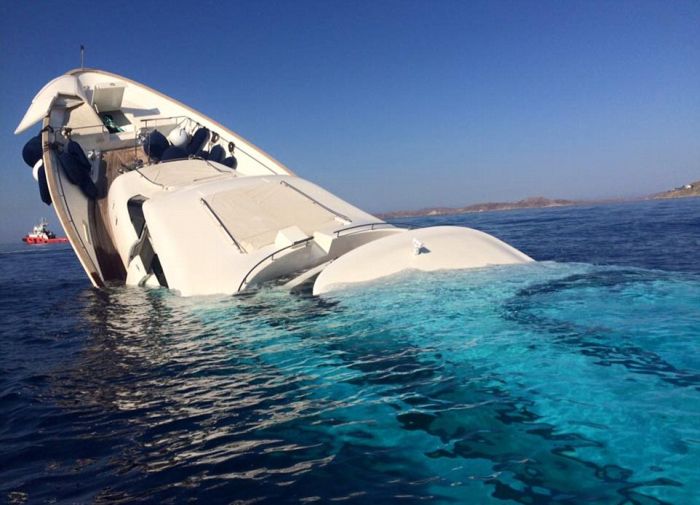 million dollar yacht sinks