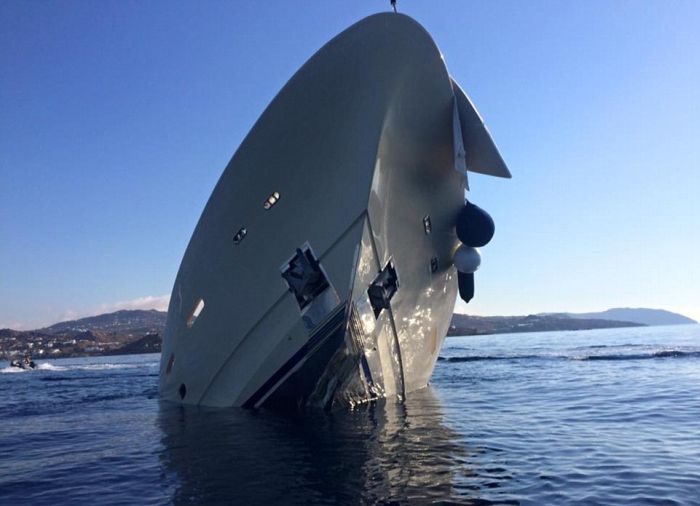 super yachts sinking