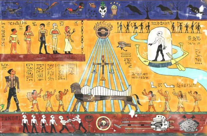The Story Of Mad Max Told In The Ancient Egyptian Style (3 pics)