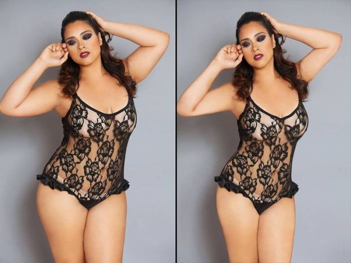 Plus Size Models Made Thin With Photoshop (20 pics)