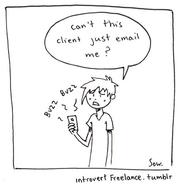 It's Hard To Be An Introverted Freelancer (7 pics)