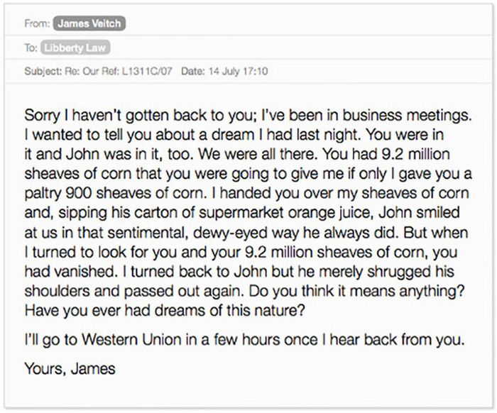 Email Exchange With A Scammer Turned Into A Hilarious Story (27 pics)