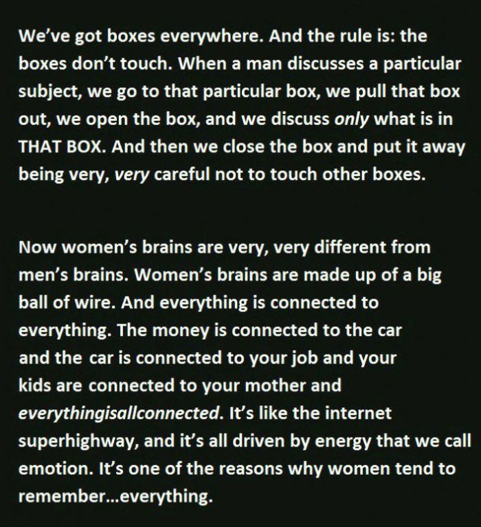 Why Do Men And Women Think Differently?  (4 pics)