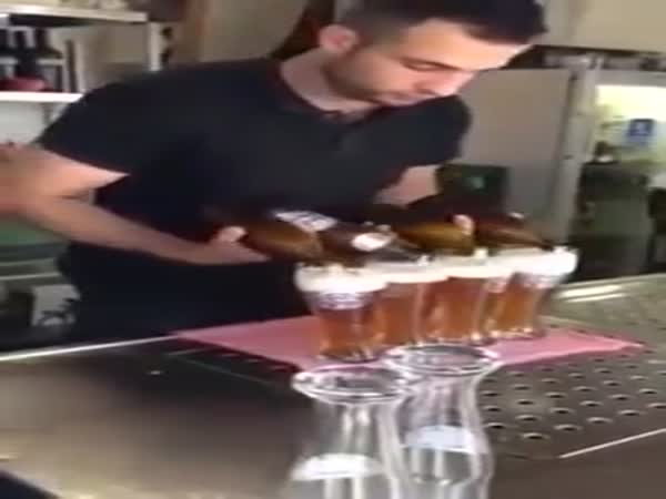 Pouring 4 Beers