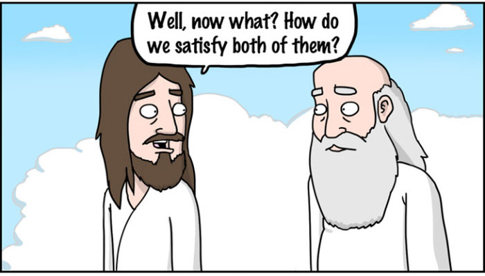 Jesus vs. God (7 pics)