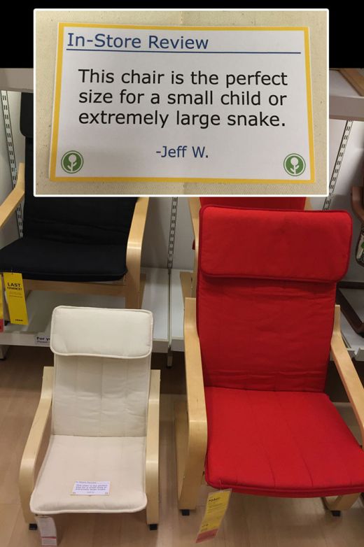 Guy Trolls IKEA By Putting Fake In-Store Reviews All Over The Place (9 pics)