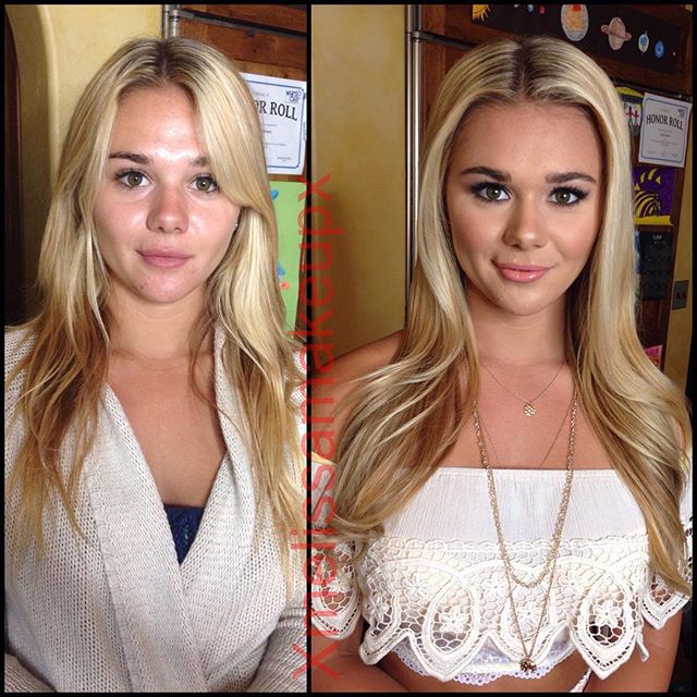 Girls With And Without Makeup (55 pics) .