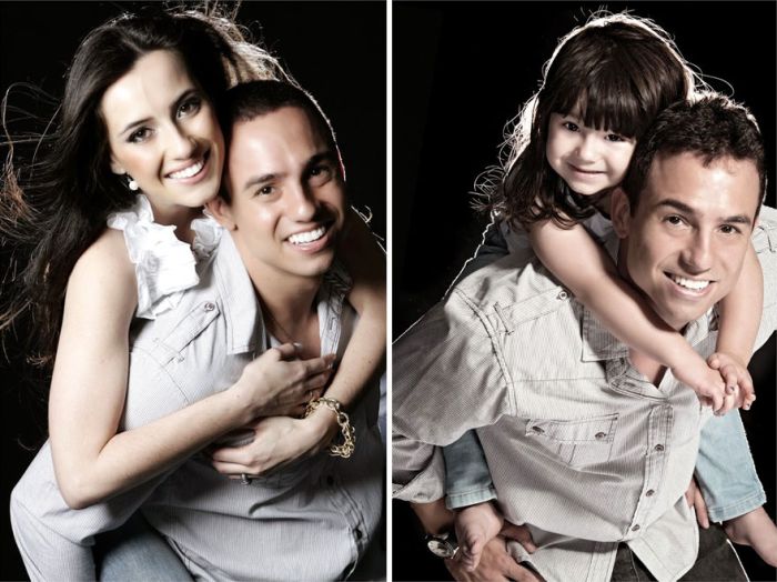 Man Poses With His Daughter To Recreate Photos Of His Late Wife (13 pics)