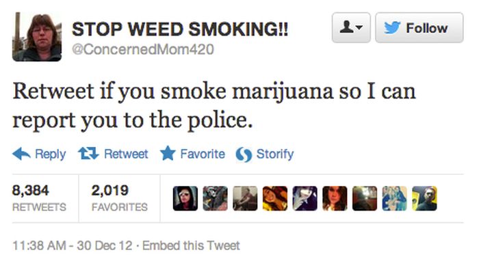 There's No Escaping This Internet Troll That Wants You To Stop Smoking Weed (9 pics)