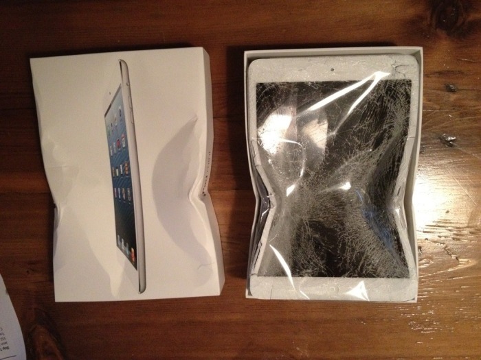 FedEx Did Not Handle This iPad With Care (2 pics)